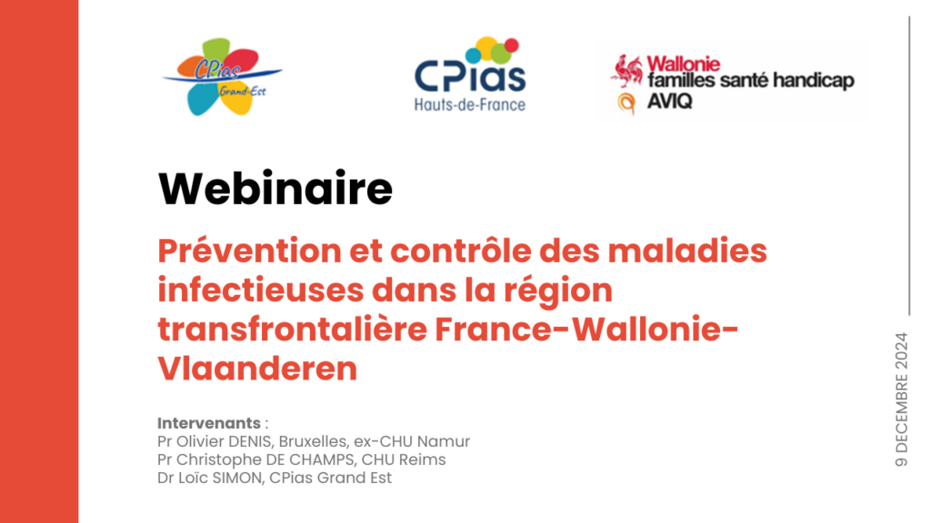 Replay Webinaire Prévention et contrôle des maladies infectieuses dans la région transfrontalière France-Wallonie-Vlaanderen